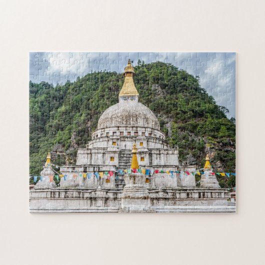 Chorten Kora - Oost-Bhutan, Himalaya, Azië Legpuzzel (Horizontaal)