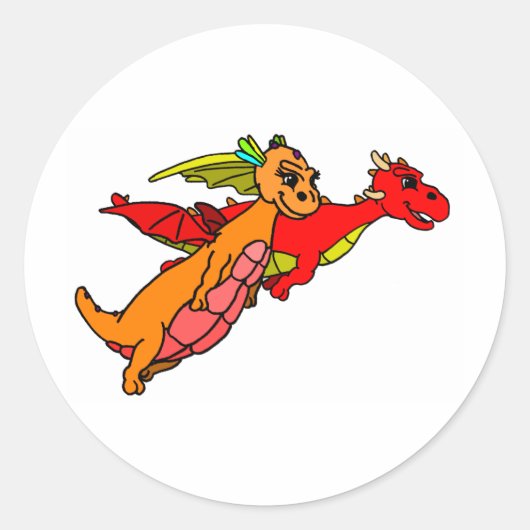 Chortle en Flitter Ronde Sticker (Voorkant)