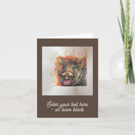  Chortling Warthog Groeten Kaart