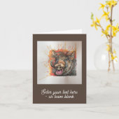  Chortling Warthog Groeten Kaart (Gele Bloem)