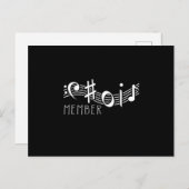 Chorus Clef Singer Choral Music Gift Briefkaart (Voorkant / Achterkant)