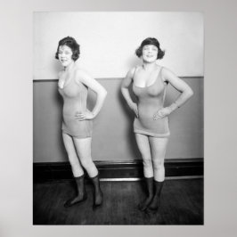 Chorus Girls, 1920. Antieke foto Poster