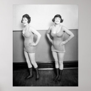 Chorus Girls, 1920. Antieke foto Poster