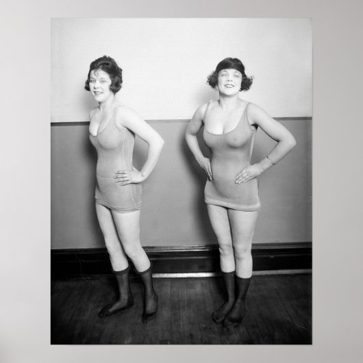 Chorus Girls, 1920. Antieke foto Poster (Voorkant)