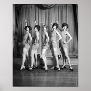 Chorus Girls, 1927. Oude foto Poster