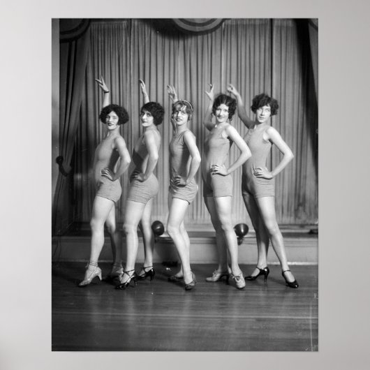 Chorus Girls, 1927. Oude foto Poster (Voorkant)