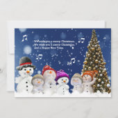 Chorus of Snowmen sing greetings - Personalize Feestdagenkaart (Voorkant)