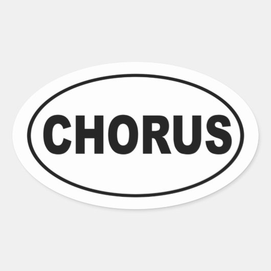 Chorus Ovale Sticker (Voorkant)
