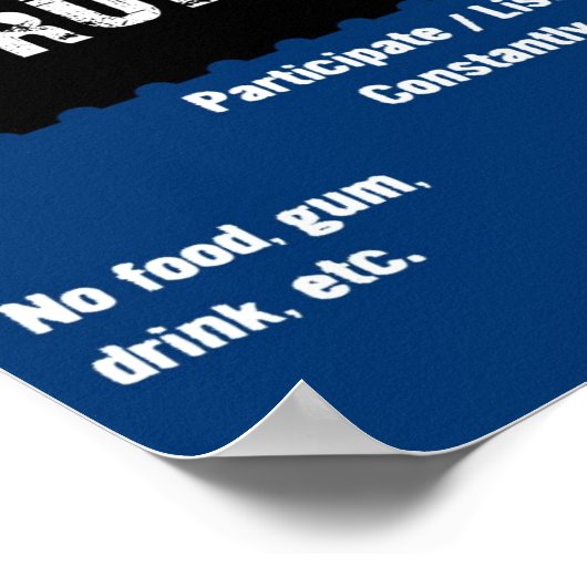 Chorus Rules Poster (Hoek)