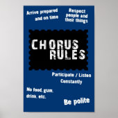 Chorus Rules Poster (Voorkant)