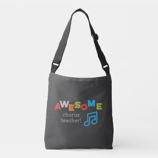Chorus Teacher Appreciation Day Notes Geweldige Crossbody Tas (Voorkant)