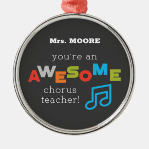 Chorus Teacher Appreciation Day Notes, Geweldige Metalen Ornament