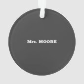 Chorus Teacher Appreciation Day Notes, Geweldige Ornament (achterkant)