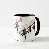 Choruslijn van dansrenrender mok (Voorkant rechts)