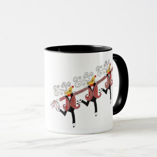 Choruslijn van dansrenrender mok (Voorkant rechts)