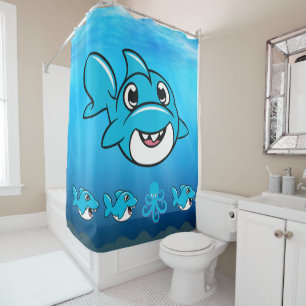 Chorusline Baby Shark Shower Curtain Douchegordijn