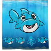Chorusline Baby Shark Shower Curtain Douchegordijn (Voorkant)