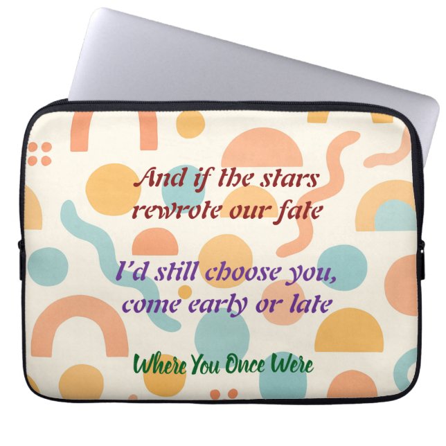 Chosen Again and Always, Destined for You Laptop Sleeve (Voorkant)
