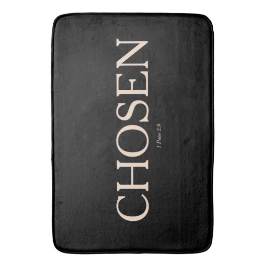 "CHOSEN" Bath Mat (Voorkant Verticaal)