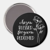 Chosen Blessed Forgave in White Magneet (Voorkant / Achterkant)