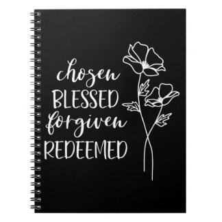 Chosen Blessed Forgave in White Notitieboek