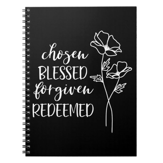 Chosen Blessed Forgave in White Notitieboek (Voorkant)