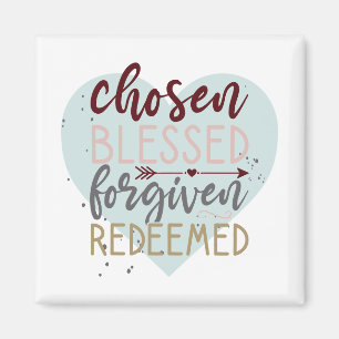 Chosen Blessed Forprovided Resed Cute Typografie Magneet