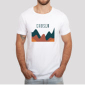 Chosen Burnt Oranje Abstract Christelijk geloof T-shirt