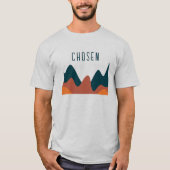 Chosen Burnt Oranje Abstract Christelijk geloof T-shirt (Voorkant)