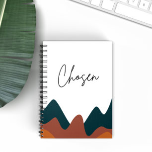 Chosen Burnt Oranje Mountain Christelijk Faith Notitieboek