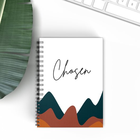 Chosen Burnt Oranje Mountain Christelijk Faith Notitieboek