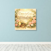 Chosen by God to Nurture Souls Mothers Day Canvas Afdruk (Insitu (Houten vloer))