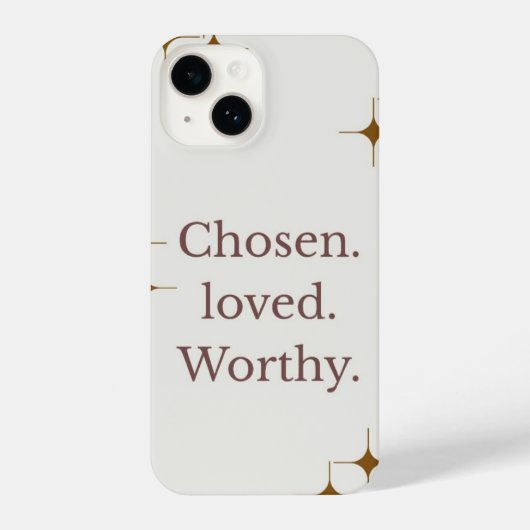 "Chosen Loved Worthy" IPhone 14 telefoonhoesje iPhone Hoesje (Achterkant)