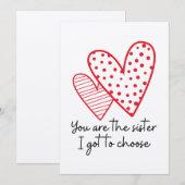 Chosen Sister Bedankkaart (Voorkant / Achterkant)