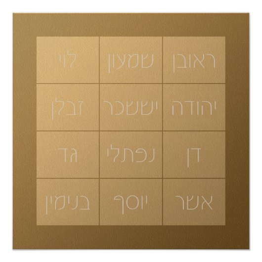 Choshen Mishpat - de Biblical Priestplat Perfect Poster (Voorkant)