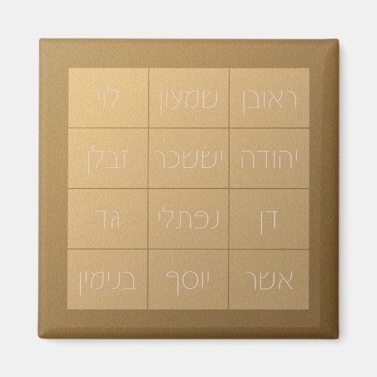 Choshen Mishpat de Biblical Priestplate Magneet (Voorkant)