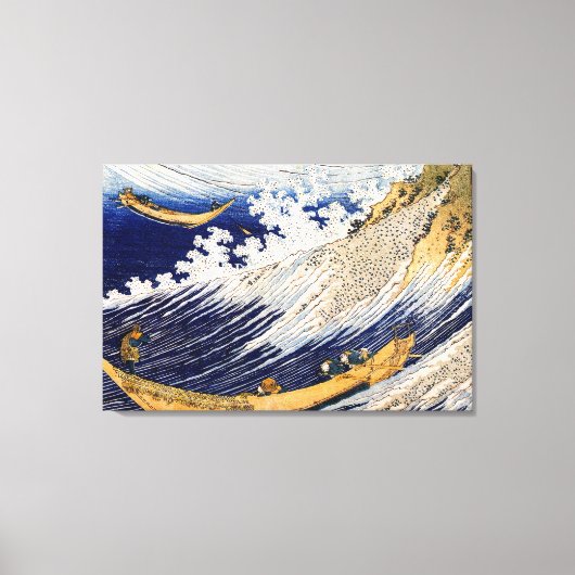 Choshi in de provincie Simosa door Hokusai Canvas Afdruk (Voorkant)