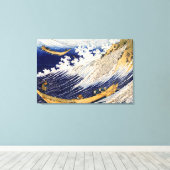 Choshi in de provincie Simosa door Hokusai Canvas Afdruk (Insitu (Houten vloer))