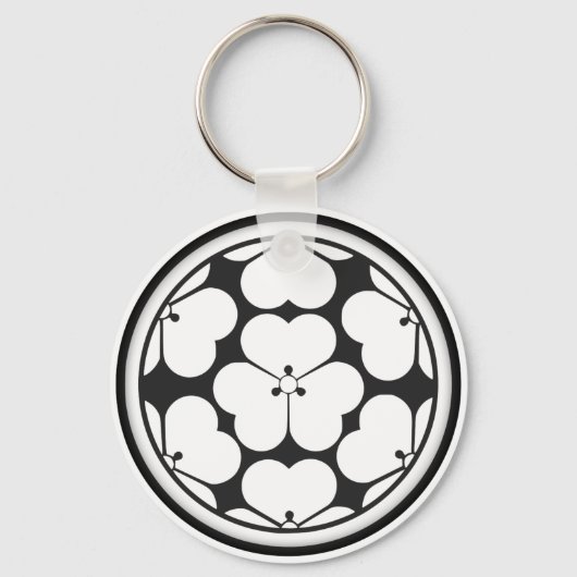 Chosokabe Clan Kamon Sleutelhanger (Voorkant)