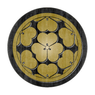 Chosokabe Mon Japans samurai clan Snijplank