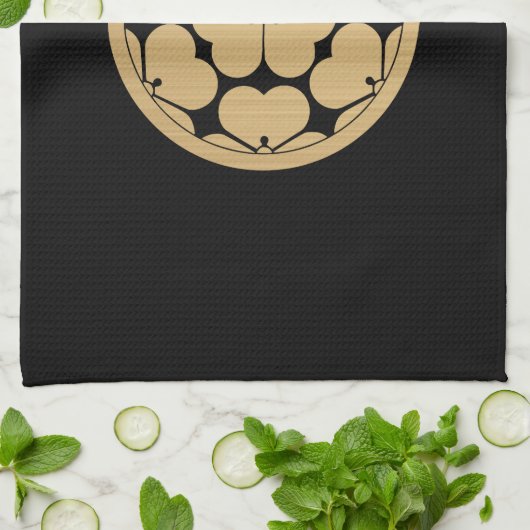 Chosokabe Mon Japans samurai clan Theedoek (Gevouwen)