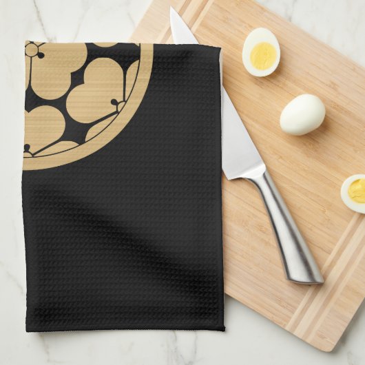 Chosokabe Mon Japans samurai clan Theedoek (Quarter Fold)