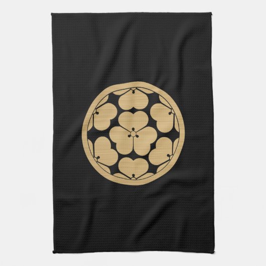 Chosokabe Mon Japans samurai clan Theedoek (Verticaal)