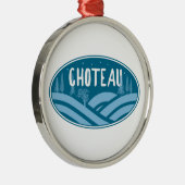 Choteau Montana Outdoors Metalen Ornament (Rechts)