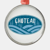 Choteau Montana Outdoors Metalen Ornament (Voorkant)