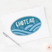 Choteau Montana Outdoors Ovale Sticker (Envelop)