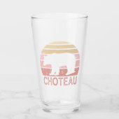 Choteau Montana Retro Beer Glas (Voorkant)