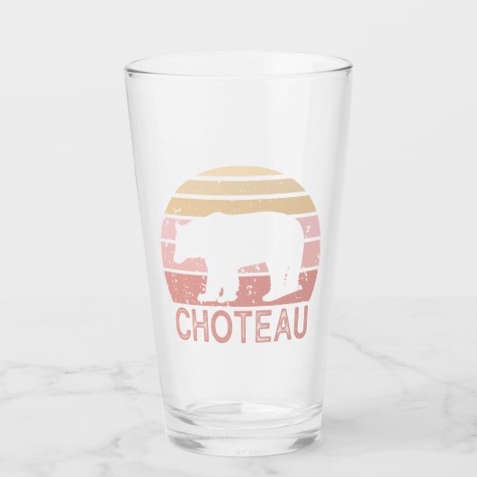 Choteau Montana Retro Beer Glas (Voorkant)