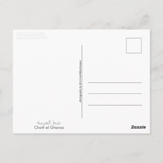 Chott el Gharsa (Tunesië) Briefkaart (Achterkant)