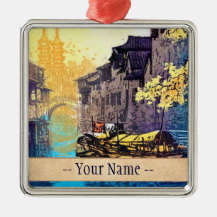 Chou Xing Hua Suzhou Scenery Metalen Ornament